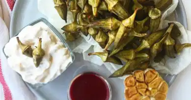 Fırında Vişneli Bamya Kızartması Tarifi