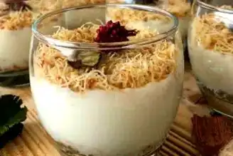 Nefis Kadayıflı Cevizli Muhallebi Tarifi
