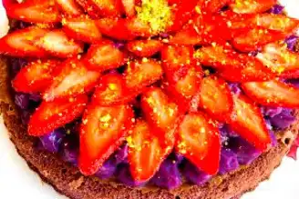 Nefis Mor Miksli Tart Kek Tarifi