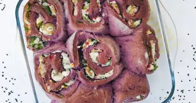 Mis Gibi Pofidik Mor Rulo Poğaça Tarifi