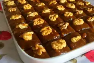 Nefis Pekmezli Cevizli Helva Tarifi