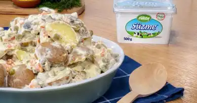 Nefis Süzme Soslu Patates Salatası Tarifi