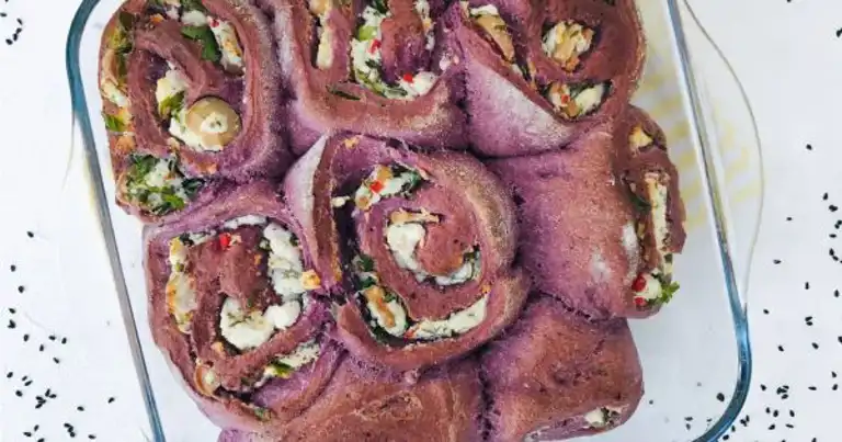 Mis Gibi Pofidik Mor Rulo Poğaça Tarifi