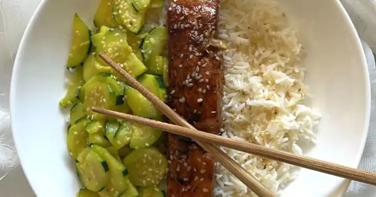 Teriyaki Soslu Somon ve Kabak Kavurma Tarifi